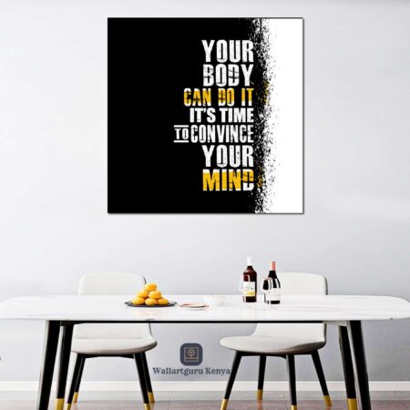 Your Body Can do it Quote Canvas Art