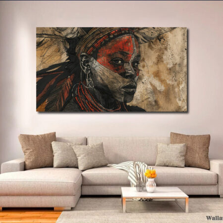 African Warrior Woman Canvas Art
