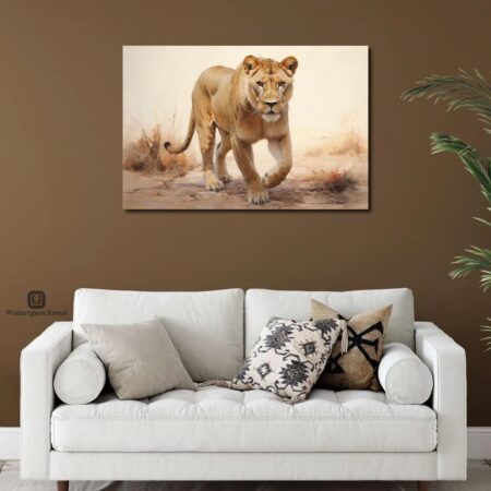Grassland-Lioness Canvas Art