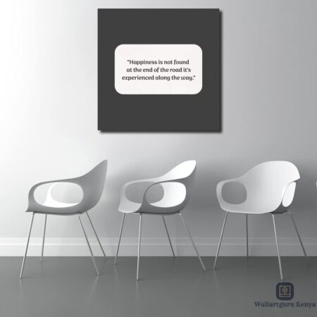 Happiness on the way quote Canvas Art