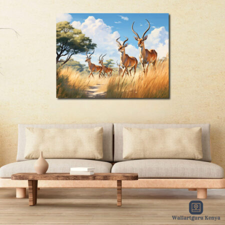Savanna-Antelopes Canvas Art