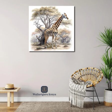 Savanna-Giraffe Canvas Art
