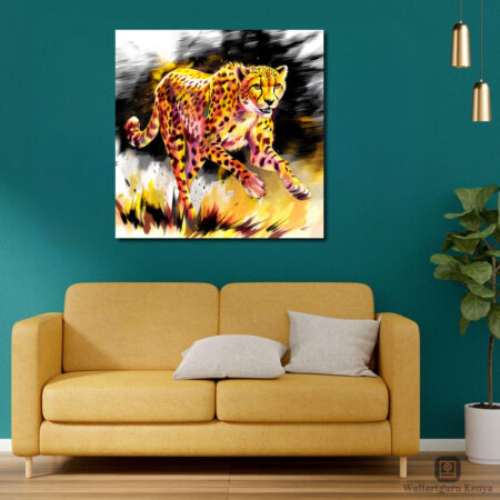 Vivid-cheetah Abstract Art