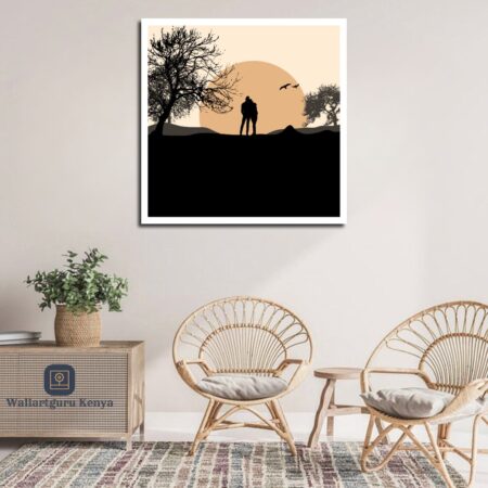 Sunset Silhouette Canvas Art
