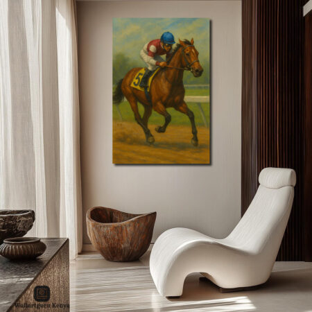 Horse Racing Jockey Canvas Art