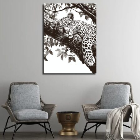 Chilling-Leopard Canvas Art