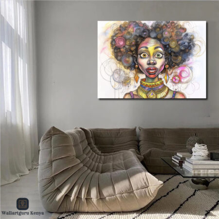 Lady Caricature Woman Canvas Art
