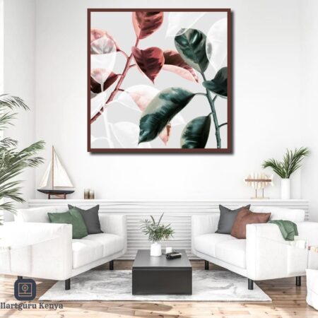 Rubber Plant Abstract Canvas Art