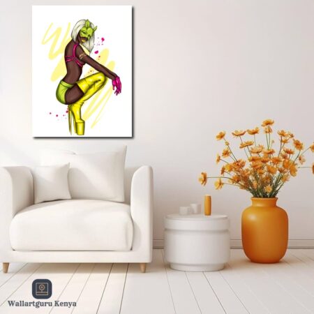 Sassy-Lady-On-Heel-Canvas-Art