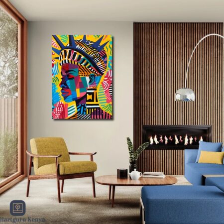 Geometric Woman Abstract Canvas Art