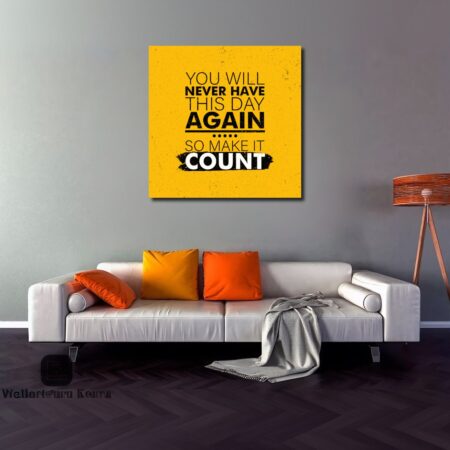 Make Today Count Quote Canvas Art