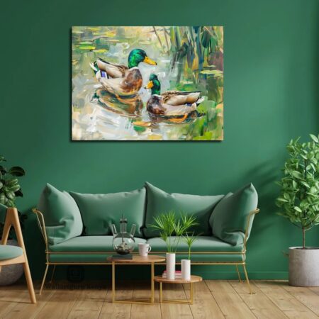 Paired-Ducks-Abstract-Canvas-Art