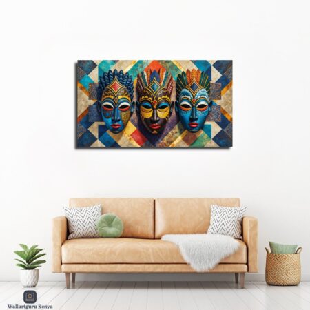 Tripple-African-Masks-Canvas-Art