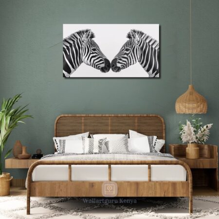 Zebra Couple Canvas Art