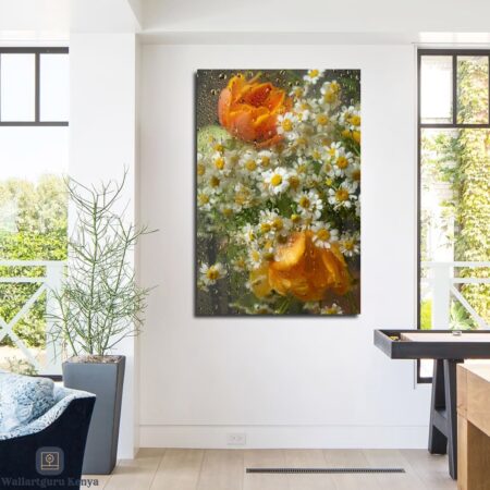 Dripping Floral Abstract Canvas Art