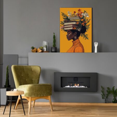 Floral Lady Scholar Canvas Art