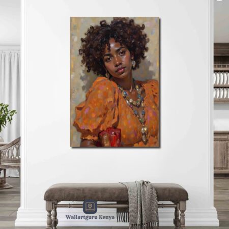 Afro Fashion Model Canvas Art