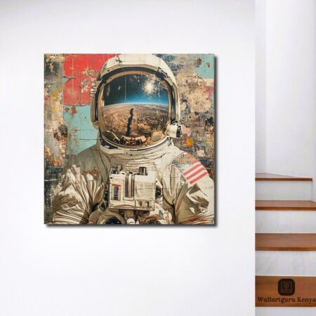 Rustic Astronaut Canvas Art