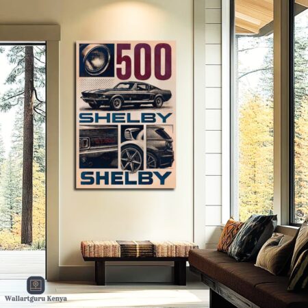 Shelby 500 Car Canvas Art
