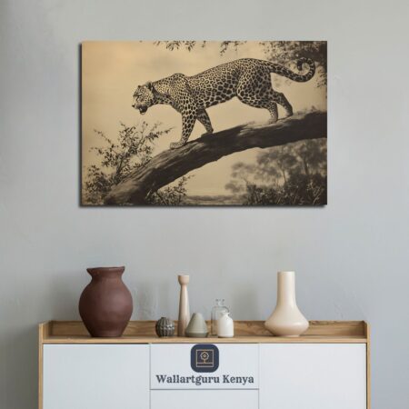 Beige Leopard Canvas Art
