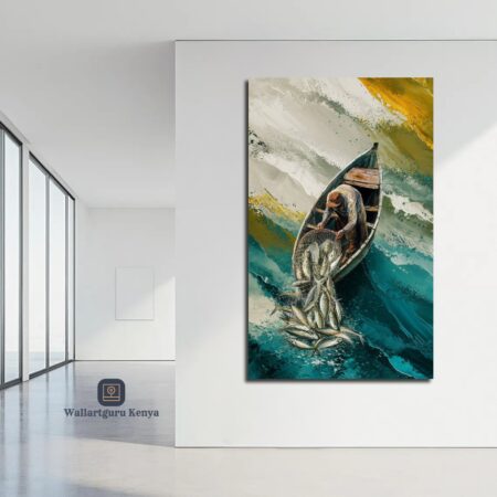 Fish Harvesting Canvas Art