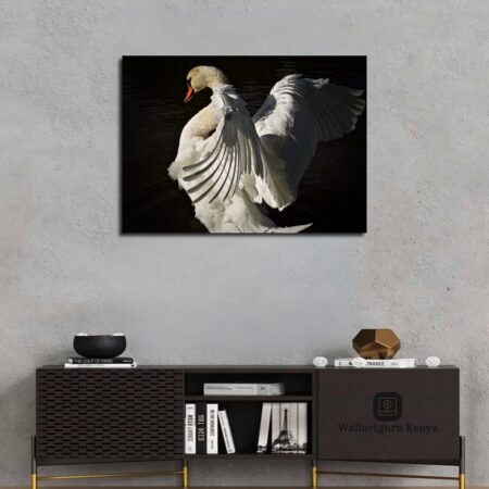 Flapping Swan Canvas Art