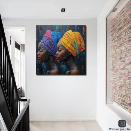 African-Lady-Duo-Headgear-Canvas-Art