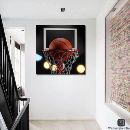 African Basket Ball Loop Canvas Art