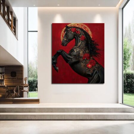 Burghundy-Horse-Canvas-Art