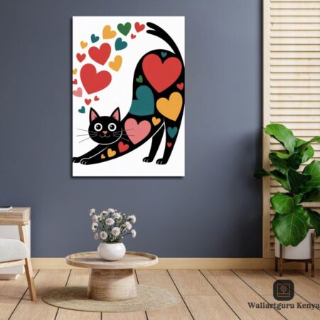 Cat-Love-Heart-Canvas-Art