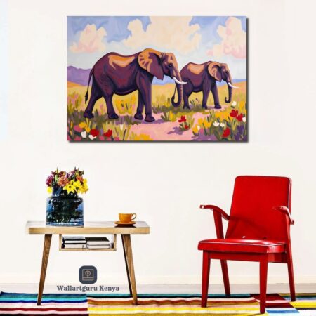 Elephant-leisure-walk-canvas-art