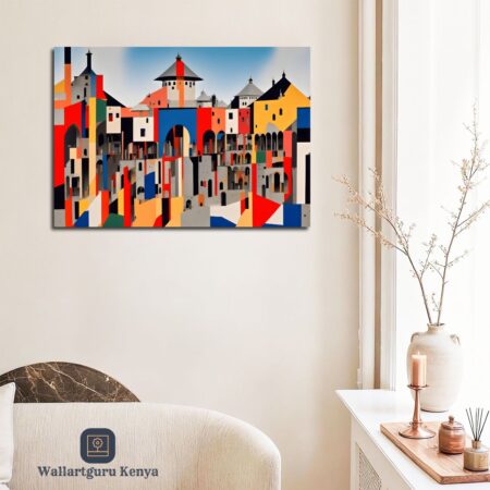 Geometric-City-Abstract-Canvas-Art