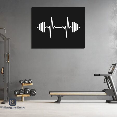 Heart beat gym canvas art