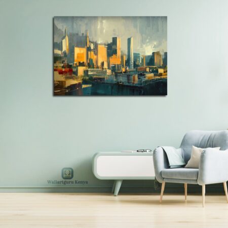 Luminous City Landscape Canvas Art