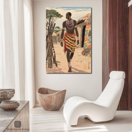 Maasai Manyatta Canvas Art