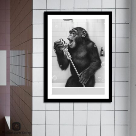 Monkey Bathroom Canvas Art