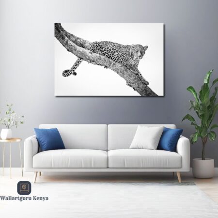 Monochrome Leopard Canvas Art
