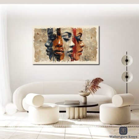 Multiple-Face-Beige-Abstract-Canvas-Art